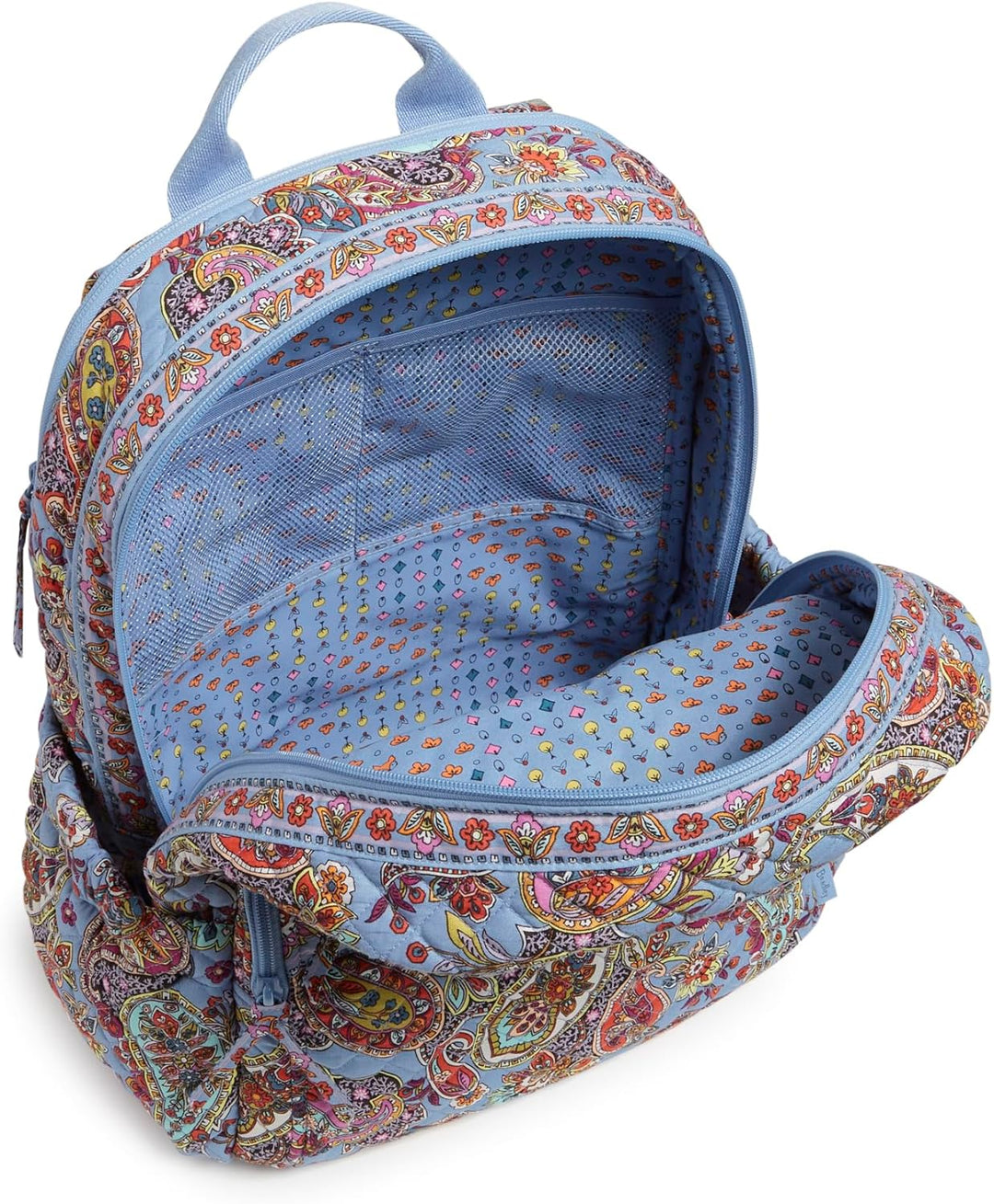 Vera Bradley Damen Campus-Rucksack aus Baumwolle Büchertasche, Provence Paisley, Einheitsgrösse Einh