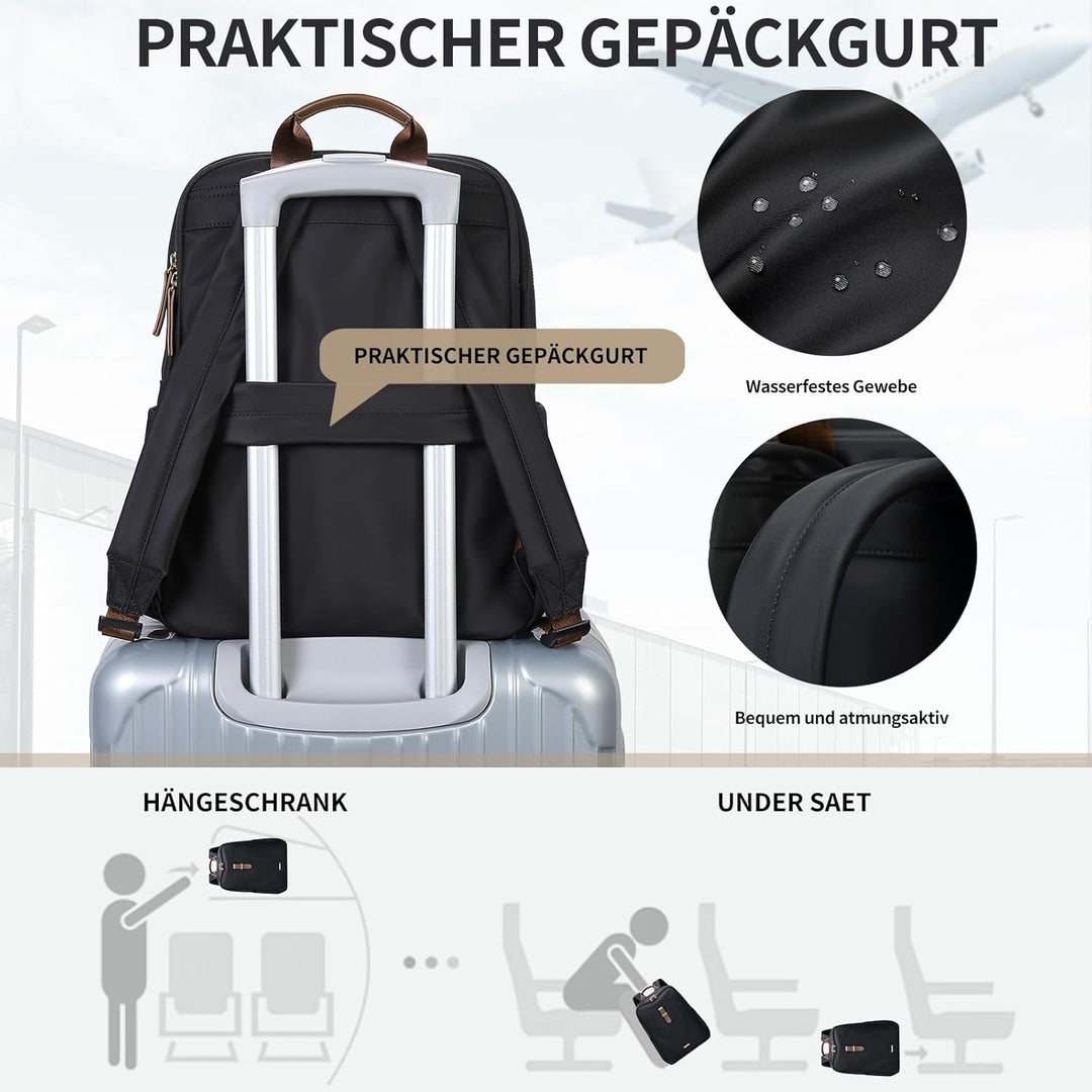 GOLF SUPAGS Rucksack Damen, Grosse Laptop Rucksack 16 Zoll Schulrucksack Laptoptasche Business Rucks