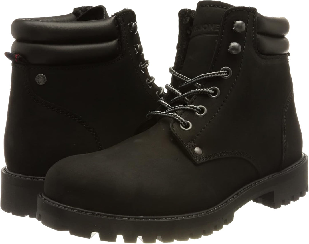 JACK & JONES Herren Jfwstoke Nubuck Boot Honey Noos Stiefelette 41 EU Anthrazit, 41 EU Anthrazit