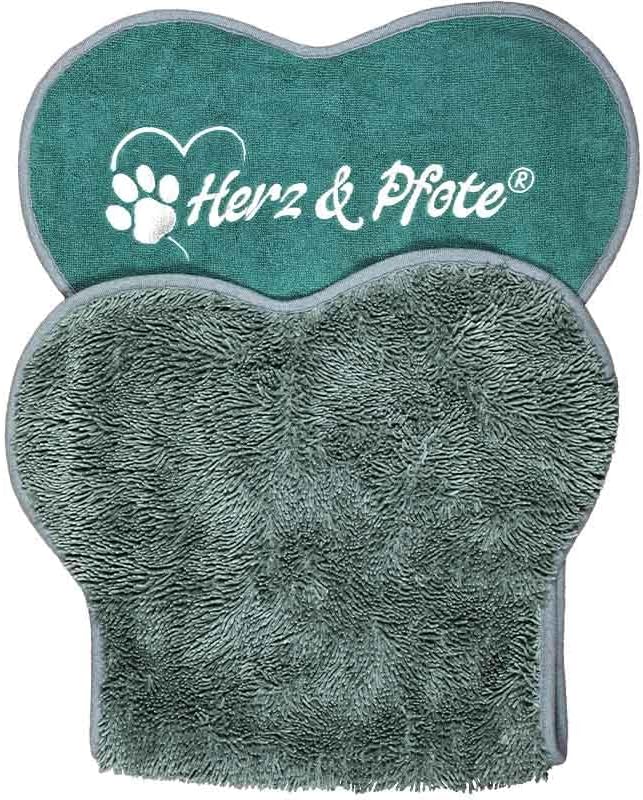Herz & Pfote Hundehandtuch 100x50cm, Extrem saugstark - Schnelltrocknendes Handtuch für Hunde - Knoc
