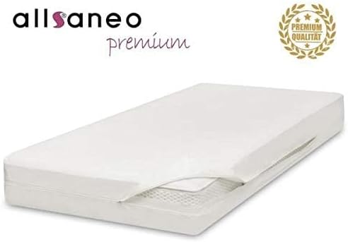 allsaneo Premium Allergiker-Matratzen-Bezug 180x200x8cm für Topper Anti Milben Encasing extra weich