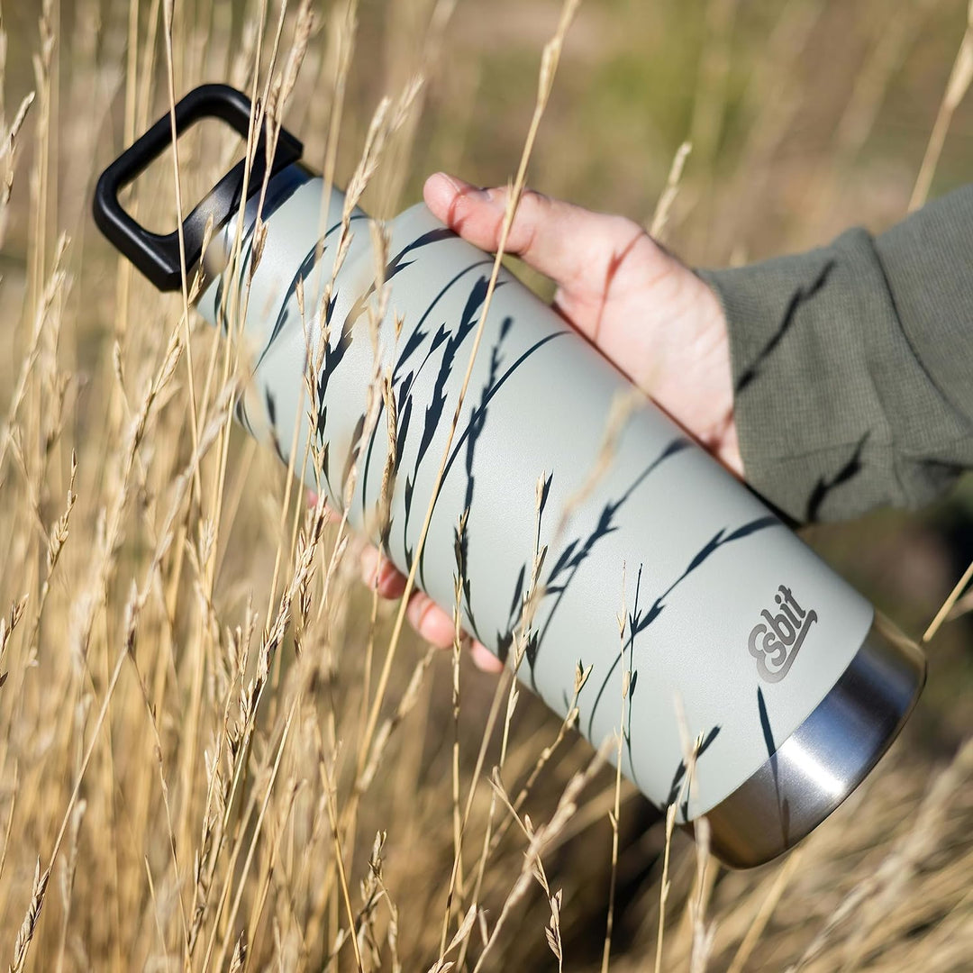 Esbit Isolierflasche Sculptor - Edelstahl Trinkflasche 750 ml in Grau - für warme und kalte Getränke