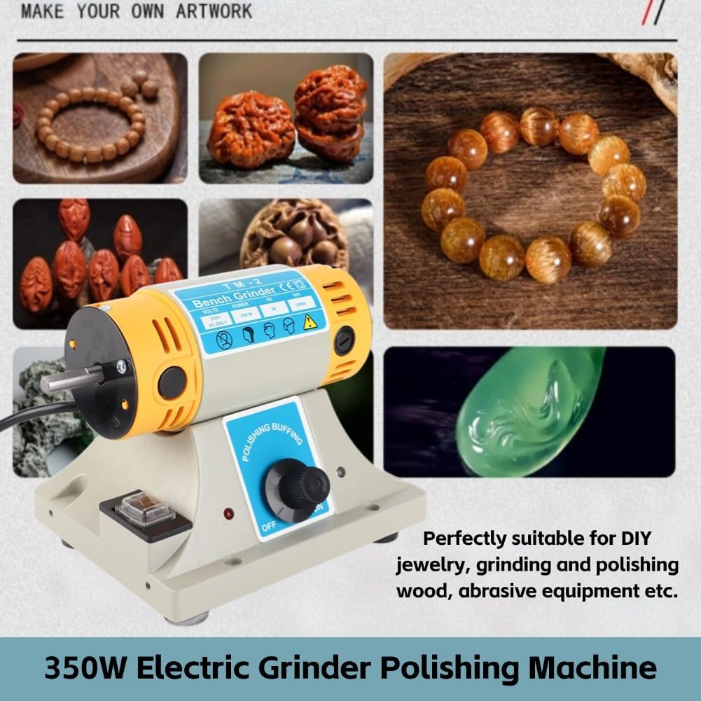 Poliermaschine Set 220 V 350 Watt Elektrische Schleifmaschine Poliermaschine für Schmuck Dental Dreh