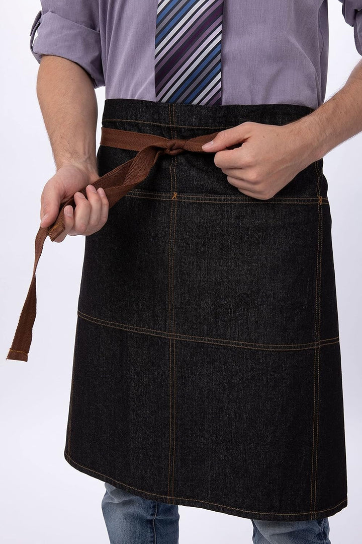 Chef Works Unisex Memphis Bistroschürze, Schwarz – Bistro-Schürze, Einheitsgrösse Schwarz – Bistro-S