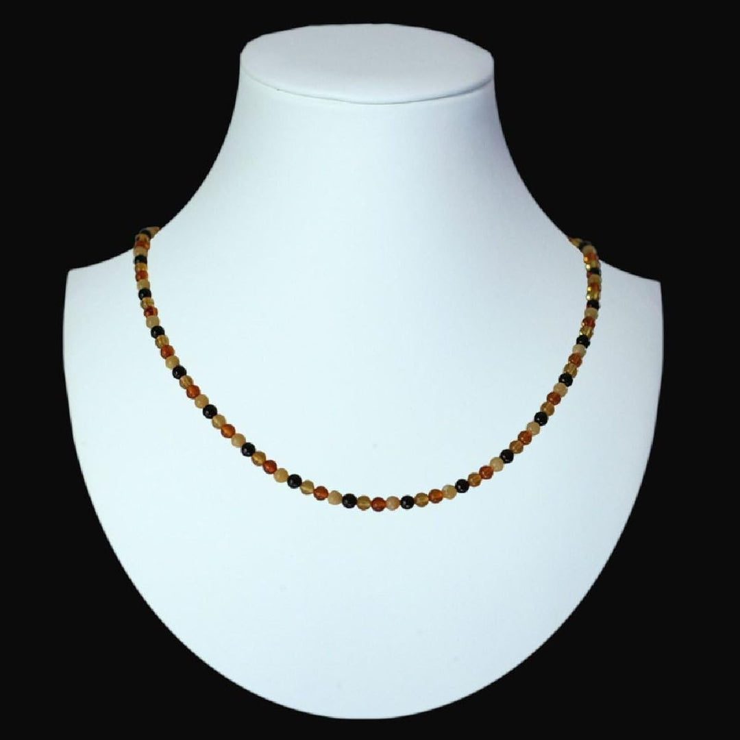 InCollections Damen-Bernsteinkette 45 cm 4 mm Kugeln bunt 5440440013850