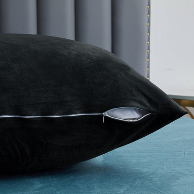 Luofanfei Samt Warme Bettwäsche 220x240 Schwarz Winter Thermo Fleece Plüsch Flausch Nicki Warme Wend