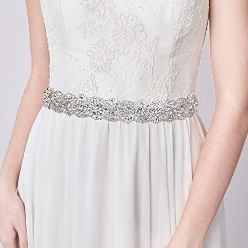 EVER FAITH Braut Gürtel Hochzeit Kristall Schärpe für Brautjungfernkleider Brautkleid Ballkleid Aben
