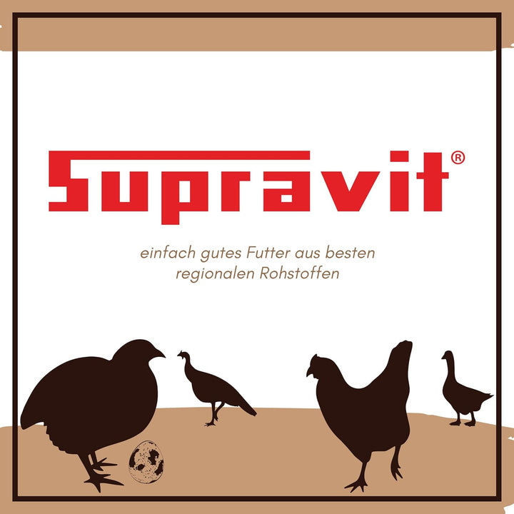 SUPRAVIT Wachtelfutter 25kg | Vollwertige Körnermischung für Wachteln, Legewachteln und Hühner als A