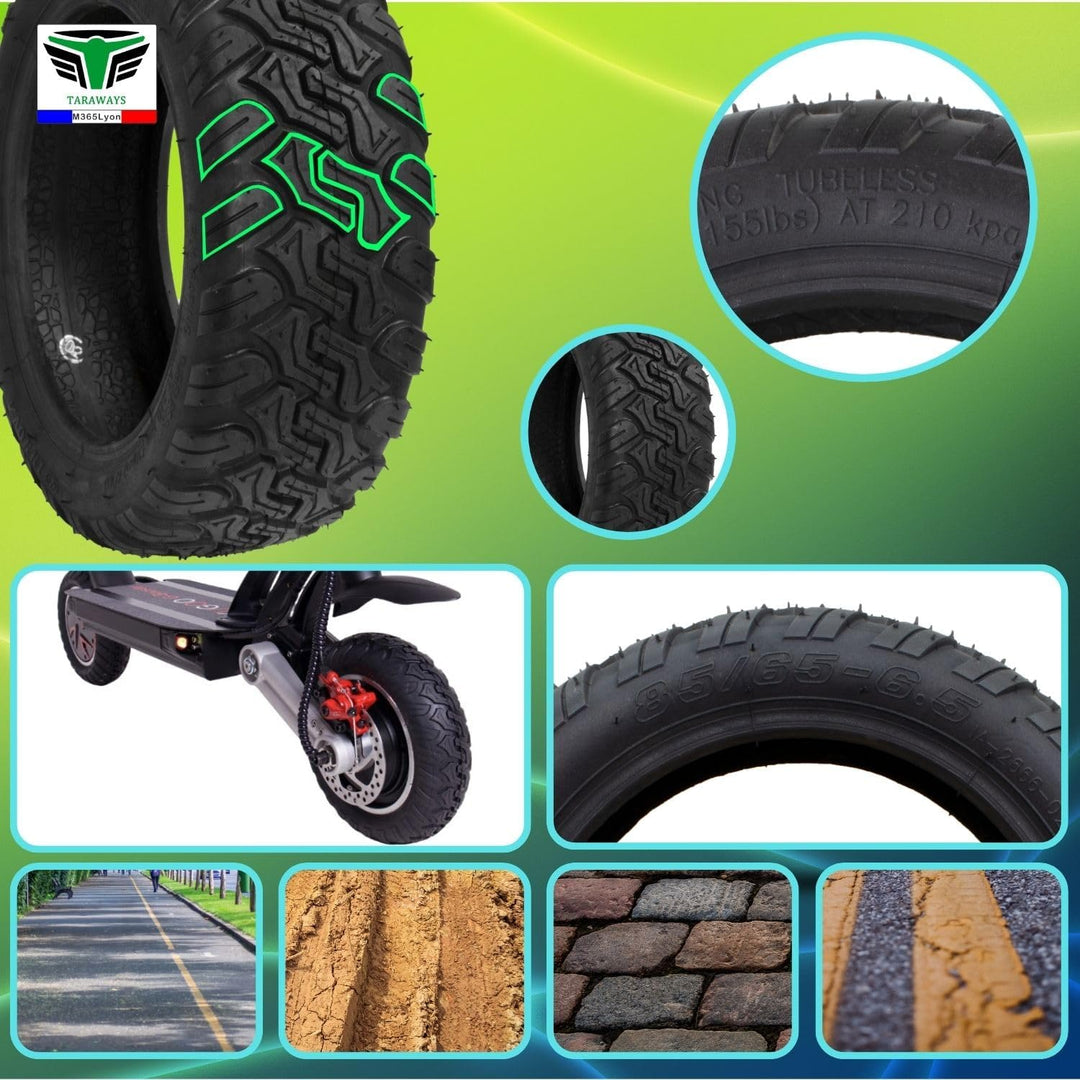 Tubeless Reifen 85/65-6.5 für Elektroroller Kugoo G Booster - G2 pro - Air Rise 800w E-Road Gigawatt