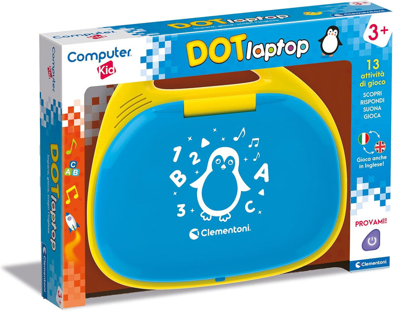 Clementoni Kid DOT 16425 Elektronisches Sprechendes Lernspiel, Computer, Laptop 3 Jahre, Technologie