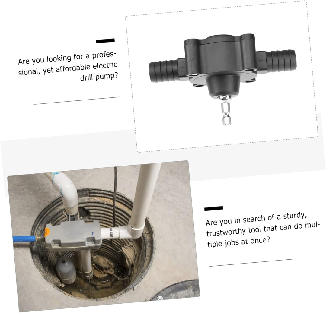 DOITOOL Elektrobohrpumpe Selbstansaugend Tragbare Transferpumpe Für Wasser Und Öl Mit Elektrischem S