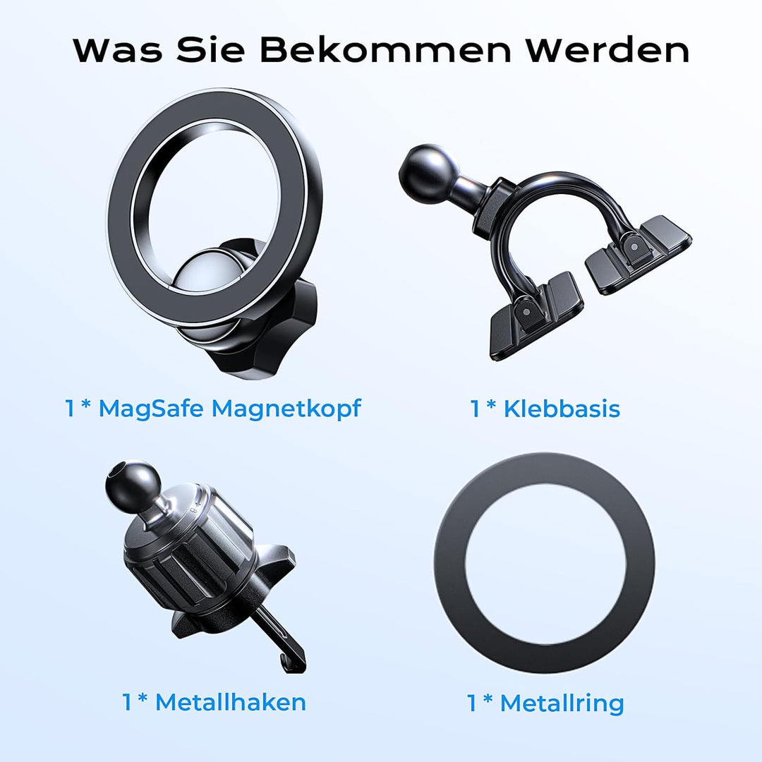 LISEN für Magsafe Autohalterung, 24X Magnet Handyhalterung Auto Magnetische, 360° Drehbar Handy Halt