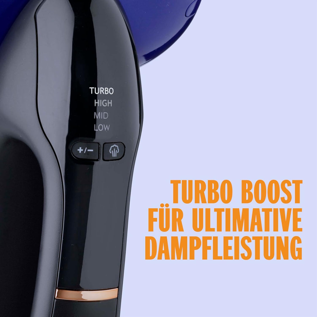 Conair 2-in-1 Steam & Iron Turbo Dampfglätter und Bügeleisen | 4 Einstellungen | Dampfleistung 33g/M