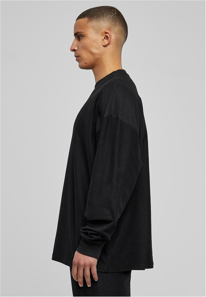 Urban Classics Herren Sweatshirt Rib Terry Boxy Crew, Pullover für Männer in Oversized Optik, in 2 F