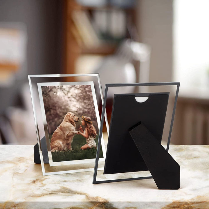 ASelected Bilderrahmen Glas 4er Set für Bilder 10x15 cm Glas Fotorahmen Photo Frame Glass Foto Rahme