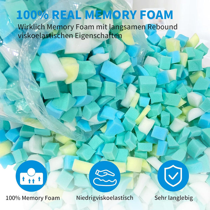Welacer 4.4KG Memory-Schaumstofffüllung für Sitzsackfüller, Kissen Stuhl Kissen Hundebett Schaumstof