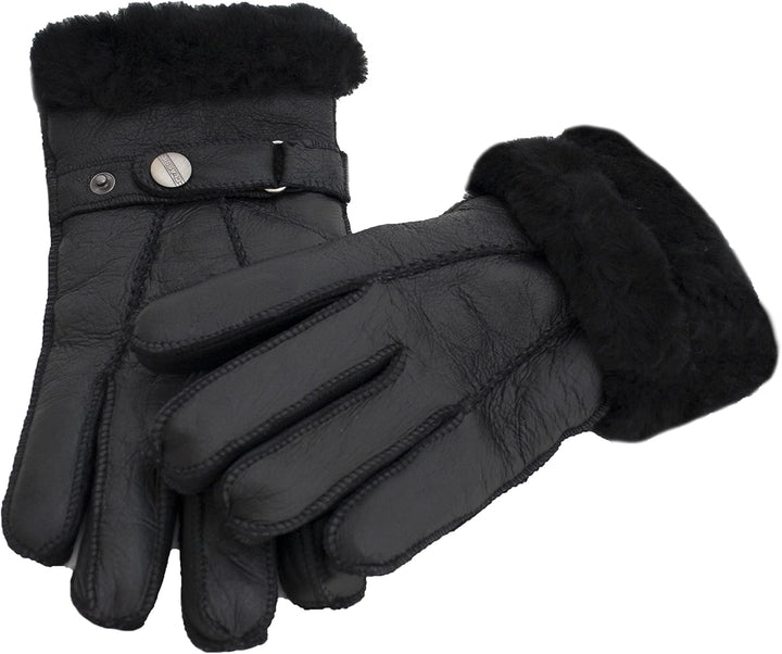Reissner Lammfelle Fingerhandschuhe HDS-FINGER2 Merino Lammfell Nappa Leder in schwarz, beige und wa