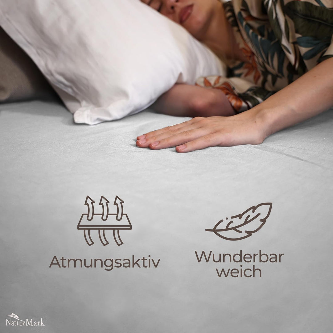 GREEN MARK Textilien 2er Pack Klassische Bettlaken Betttuch Laken Leintuch Haustuch 100% Baumwolle o