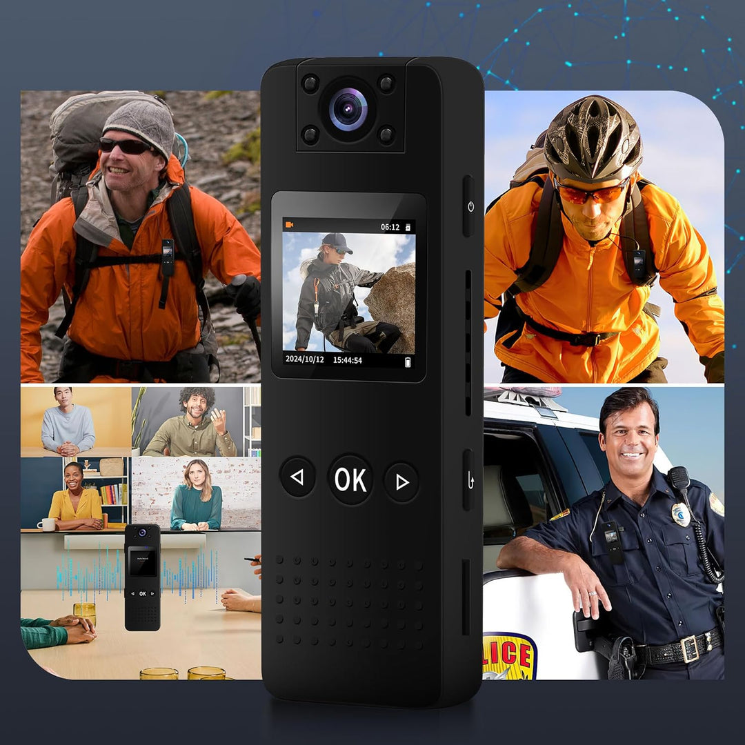 4K Bodycam Körperkamera Mini, Body Cam mit APP, Mini Body Camera Bewegungserkennung Tragbare Überwac