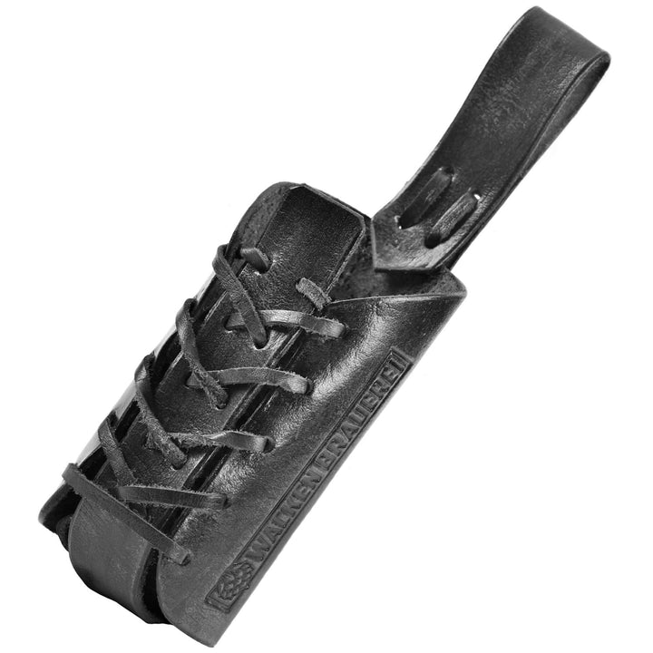 WACKEN BRAUEREI Bierflaschenhalter aus Leder mit geprägtem Logo/Bier-Holster/Flaschenhalter/Dosenhal