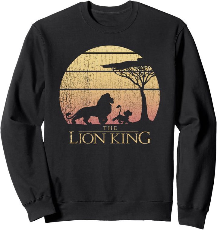Disney Lion King Vintage Sunset Logo Sweatshirt