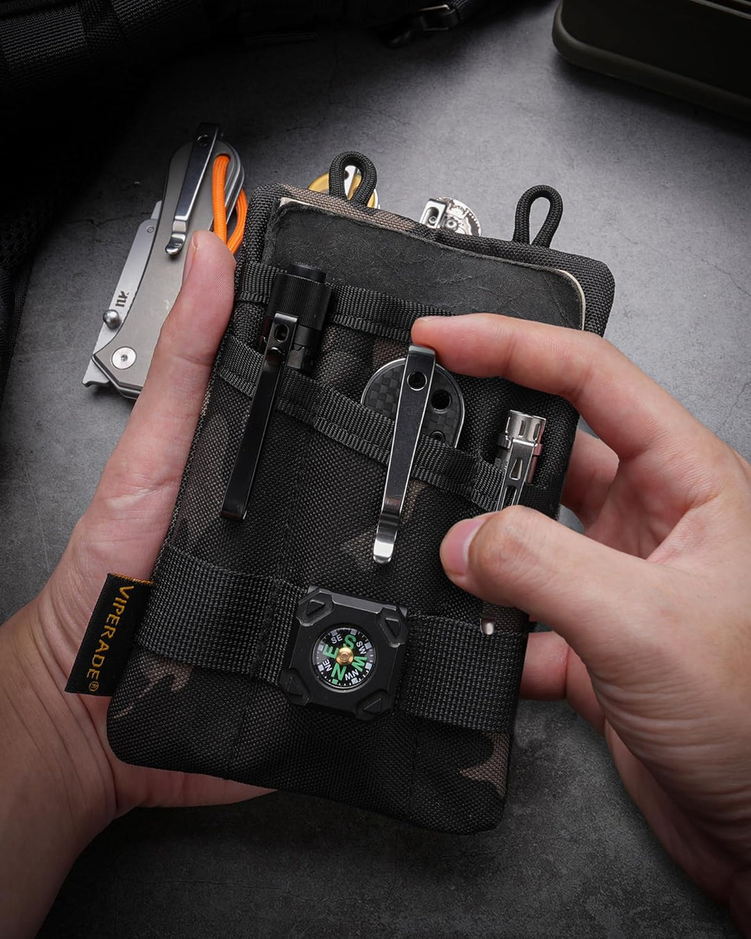 VIPERADE VE1 EDC Werkzeugtasche Organizer EDC Pouch Klein EDC Taschen Pocket Organizer EDC Nylon Mul