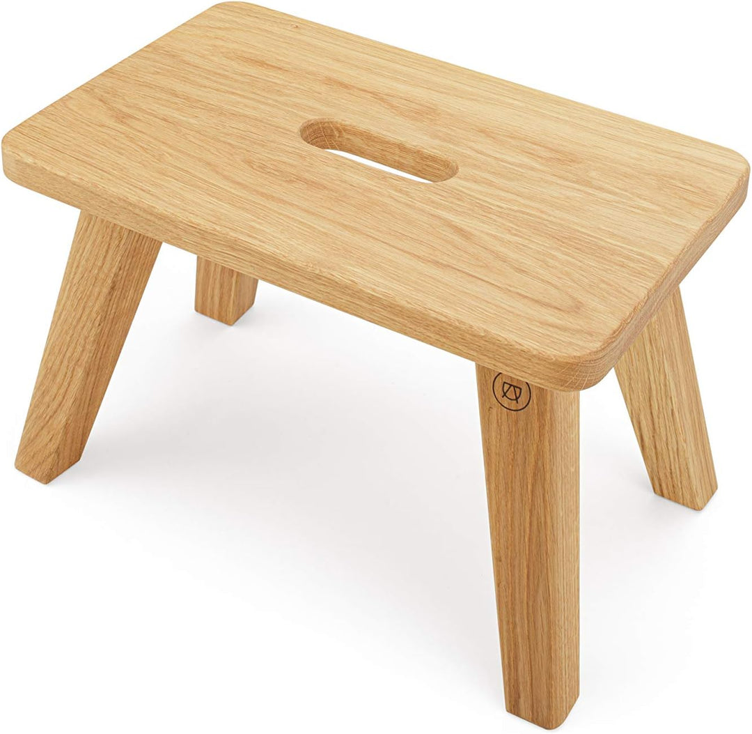 Anton Doll Holzmanufaktur, Fussschemel Emil ®, Naturprodukt 100%, handgefertigter Hochwertiger Hocke