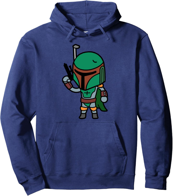 Star Wars Boba Fett Cartoon Blaster Up Pullover Hoodie