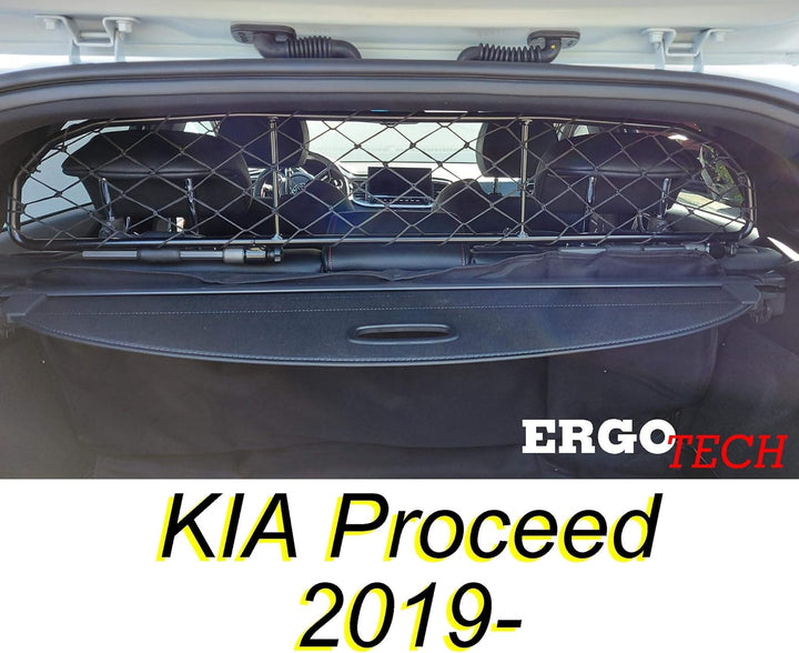 ERGOTECH Trennnetz Trenngitter für Kia Proceed (ab BJ 2019), RDA65-HXXS8, für Hunde und Gepäck