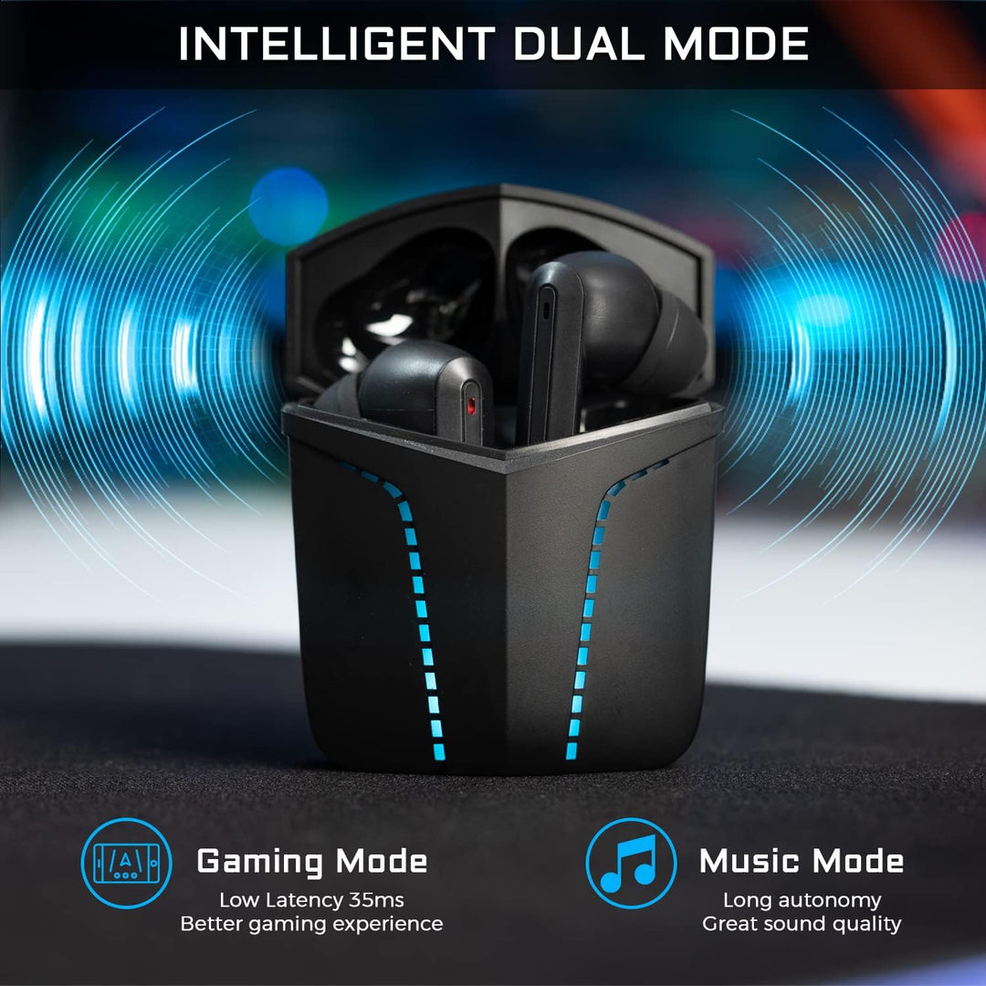 THE G-LAB Korp Krypton Bluetooth 5.0 Wireless Gaming Headset, Ultra Low Latency, 2 eingebaute Mikrof