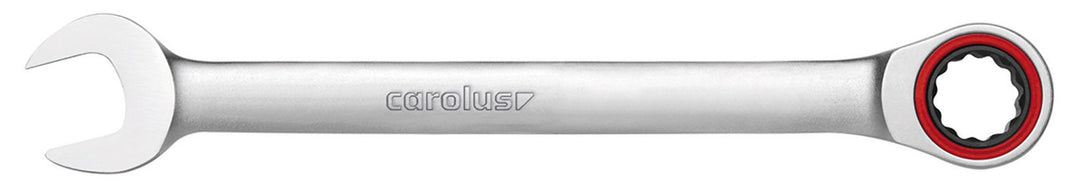 Carolus by GEDORE Ringratschenmaulschlüssel, mit Ratsche, SW 17 mm, flach, 12-kant, Schraubenschlüss