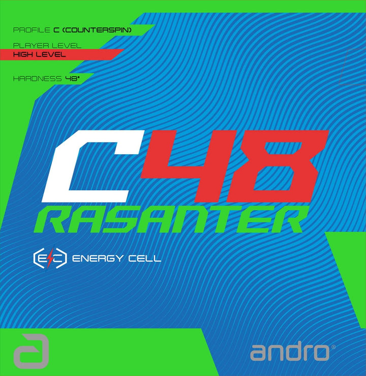 Andro Belag Rasanter C 48 Schwarz 2,3 mm, Schwarz 2,3 mm