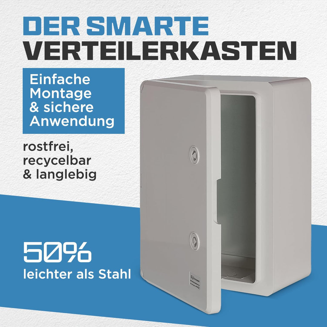 BOXEXPERT ABS Kunststoff Gehäuse Fleet Schaltschrank IP65 grau/transparent (ABS, 350x250x150mm
