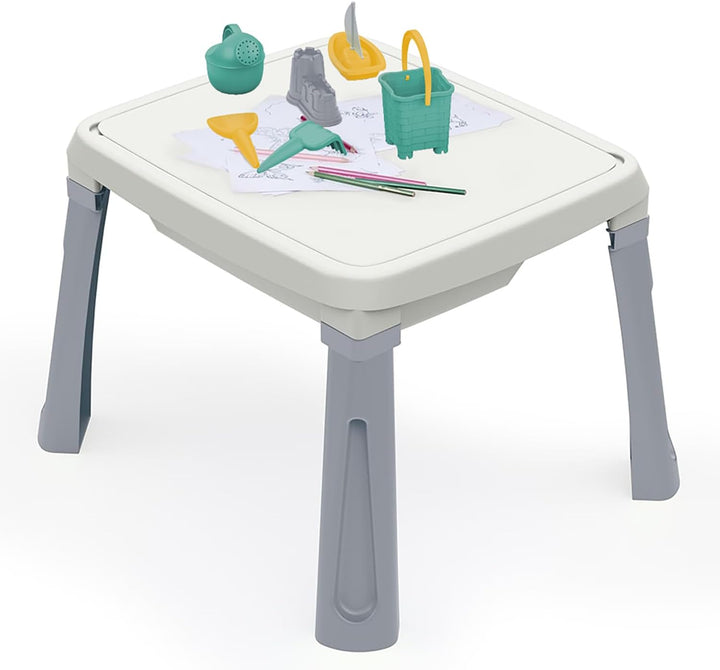 DOLU Wei�er und grauer Sand und Wasser 3-in-1-Kreativit�tstisch f�r Kinder ab 24 Monaten Gartenspiel