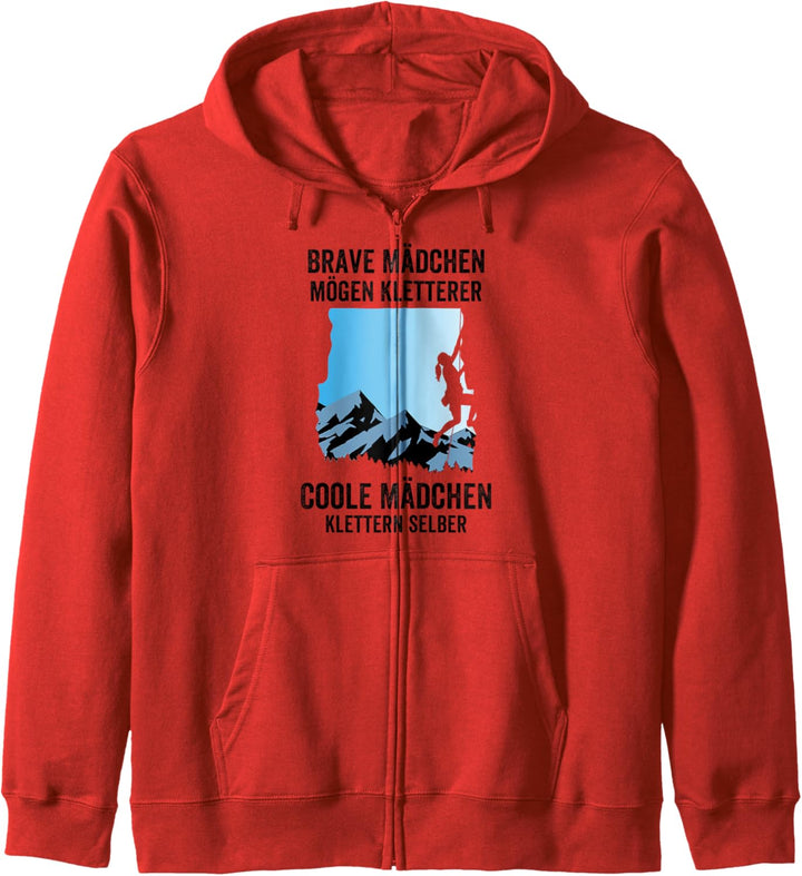 Brave Mädchen mögen Kletterer Coole Mädchen klettern selber Kapuzenjacke