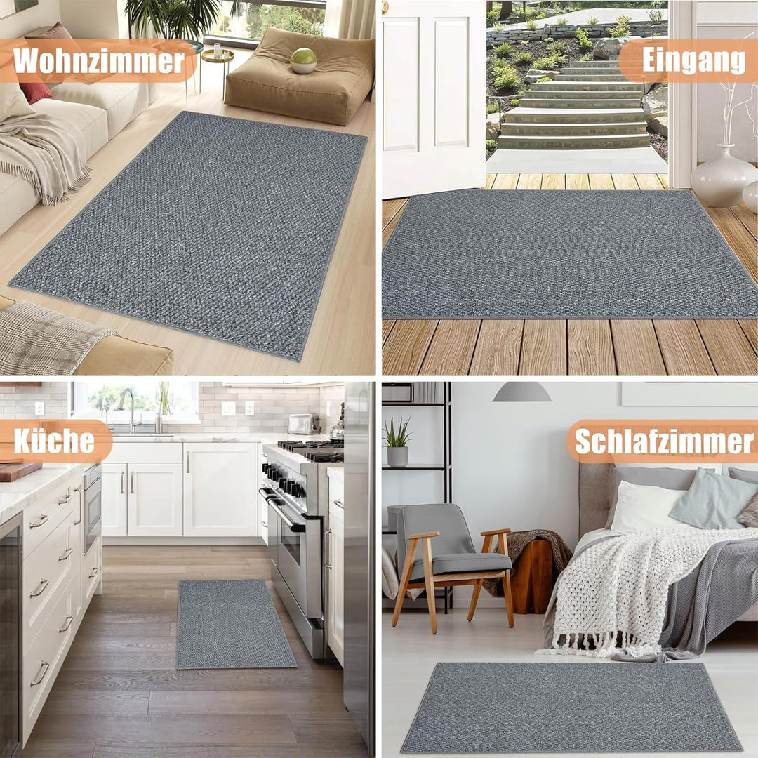 Schmutzfangmatte Innen 80 x 120 cm, Rutschfest Fussmatte Aussen und Innen, Waschbar Sauberlaufmatte