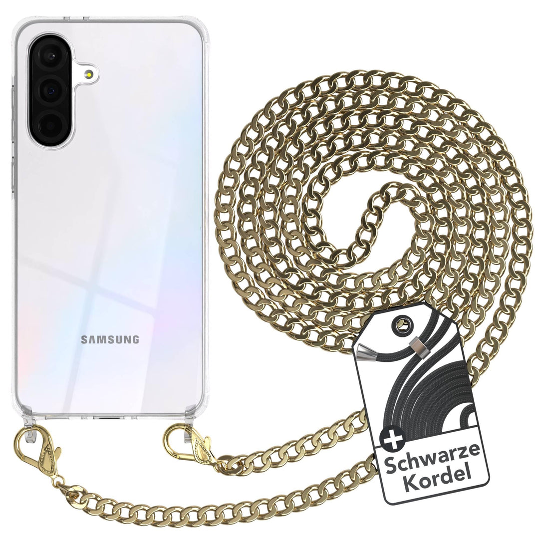 EAZY CASE Handykette kompatibel mit Galaxy A36 Handyhülle mit Metall Umhängeband und Ersatz Kordel s