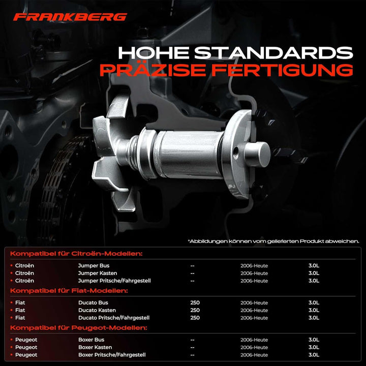 Frankberg Wasserpumpe Kühlmittelpumpe Kompatibel mit Jumper 3.0L Diesel 2006-2022 Ducato 250 290 3.0