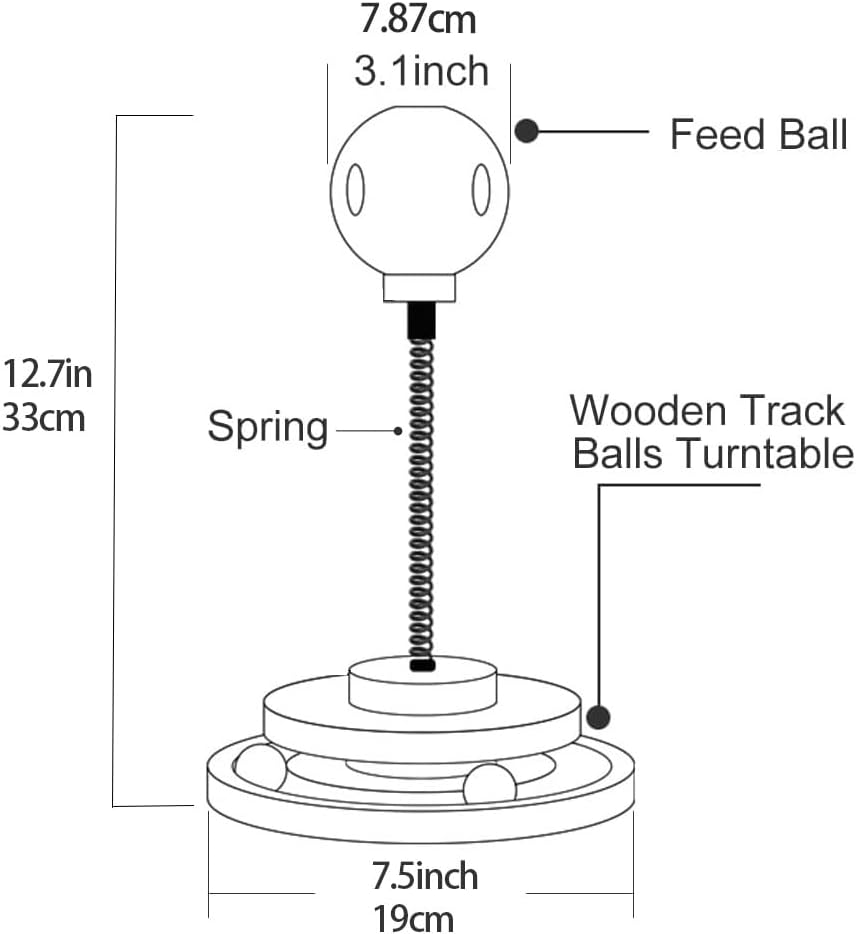 Marchul KatzenSpielzeug mit Futterball Snackball, Katzen Spielzeug Roller Tracks mit Drehteller, Int