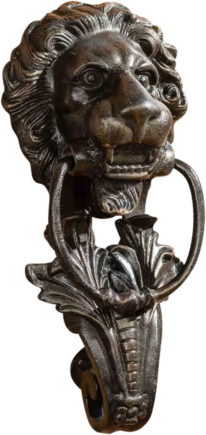 Historischer Türklopfer xxl 40cm 5kg Eisen Löwe antik Stil Türbeschlag Tür