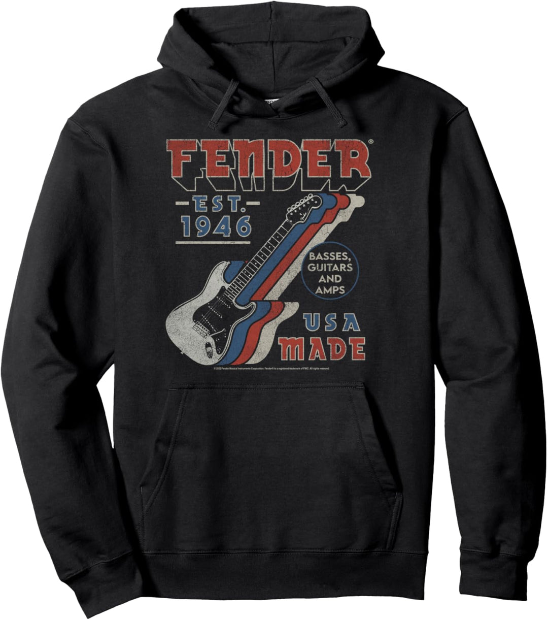 Fender USA Made Guitars Vintage Classic Pullover Hoodie