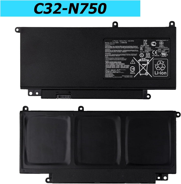 Vvsialeek Laptop C32-N750 69Wh Kompatibel Für N750 N750JK N750JV Series