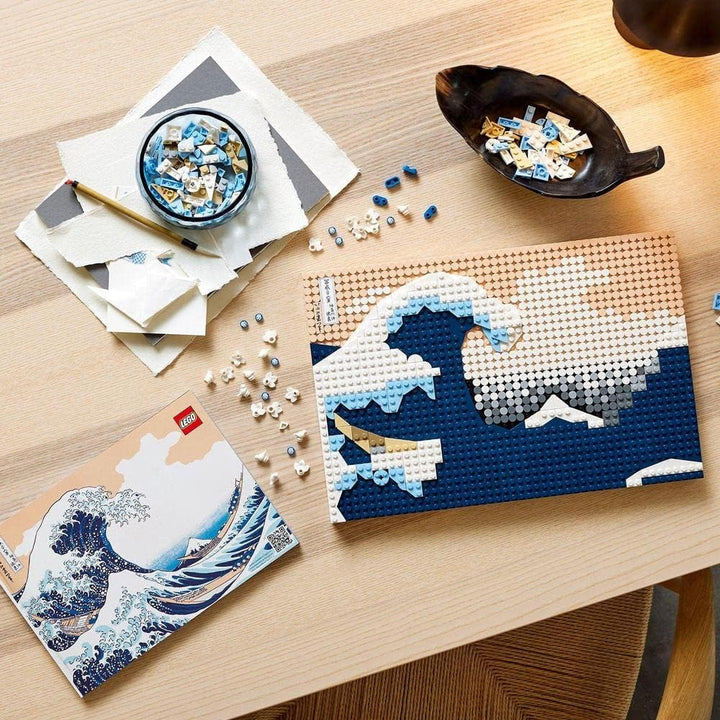LEGO 31208 Art Hokusai – Grosse Welle & 10281 Icons Bonsai Baum, Kunstpflanzen-Set zum Basteln für E