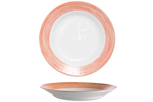 Arcoroc Brush Orange Restaurant Teller tief 22,5cm, 6 Stück