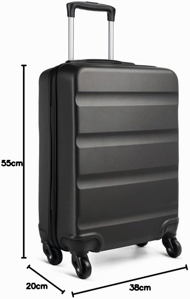 KONO Handgepäck Koffer Klein Reisekoffer mit Rollen und TSA Schloss, Koffer Trolley Handgepäck Flugz