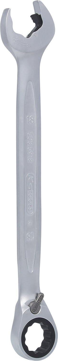KS Tools 503.5918 DUO GEARplus Ringmaulschlüssel,Maul-Ratschenfunktion 18mm, umschaltbar, 18mm