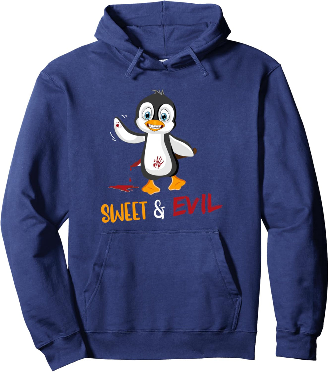 Pinguin Halloween Sweet and Evil Pullover Hoodie