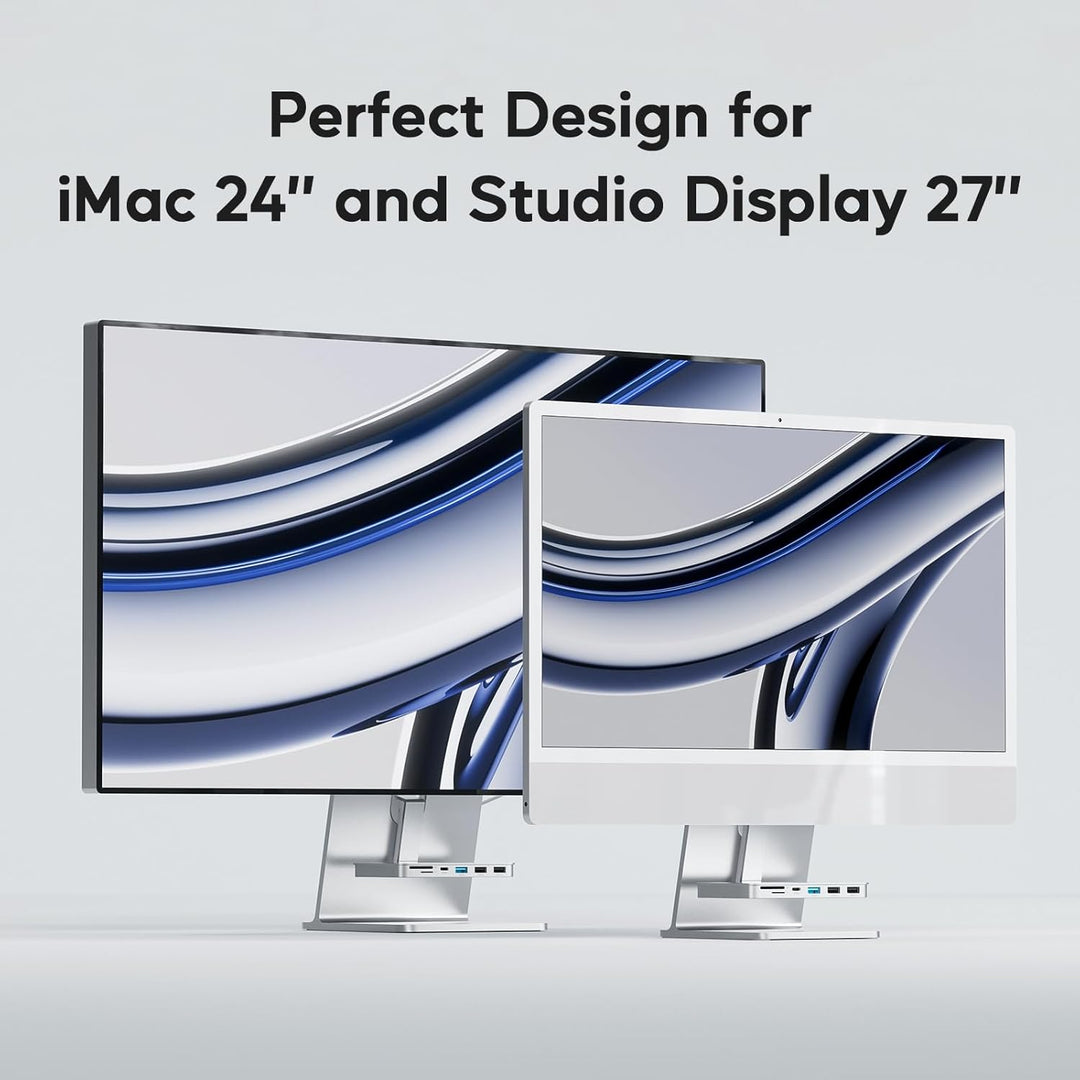 USB C Hub für iMac M1/M3/M4, iMac Zubehör 6 in 1 mit USB C 3.2 Gen 2, USB A 3.2 Gen 2, SD&TF, 2 x US