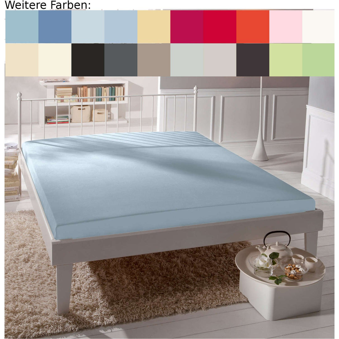 elegante Jersey Spannbettlaken ciel, 140x200-160x220 cm Ciel 140x200 - 160x220 cm, Ciel 140x200 - 16