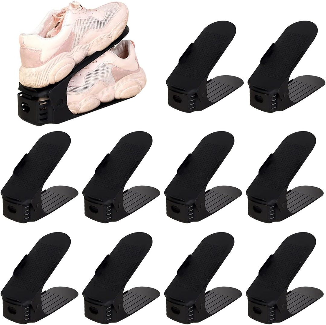 30 Stück Einstellbare Schuhregale - Schuhschlitz Organizer | Schuhorganizer Platzsparend Schrank | V